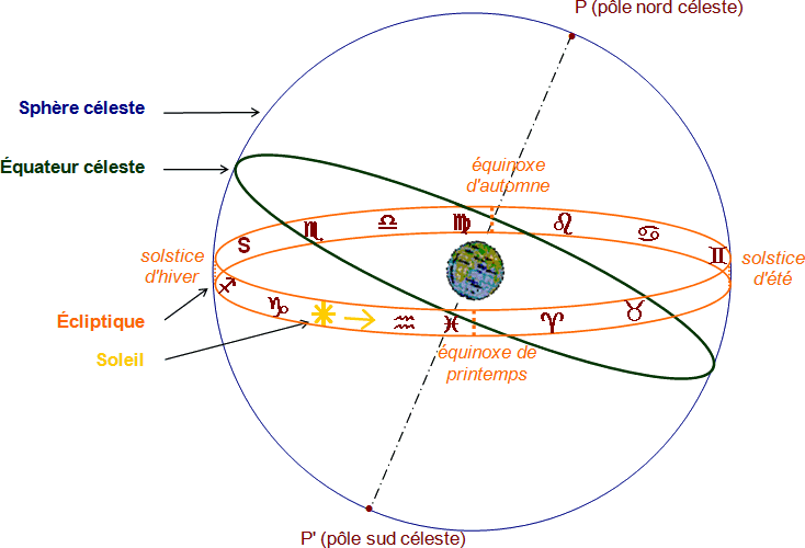 Constellations sur la sphère céleste