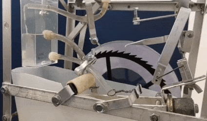 vue arrière animée du mécanisme