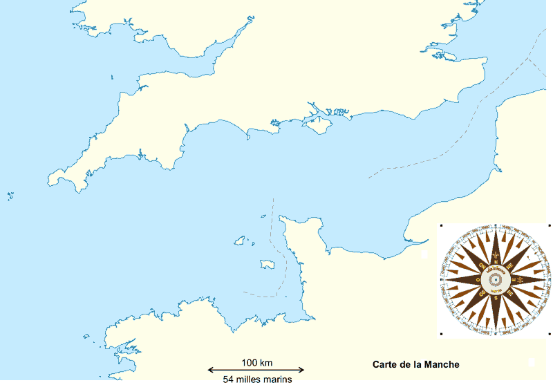 Carte de la Manche