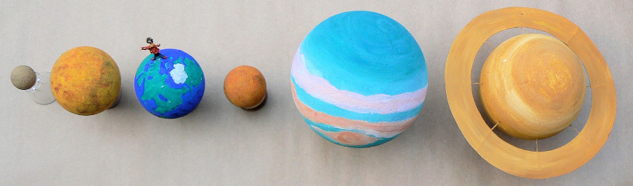 Les planètes en plystyrène